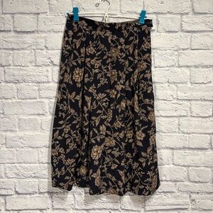Koret Petites Floral A-Line Pleated Skirt 8P
